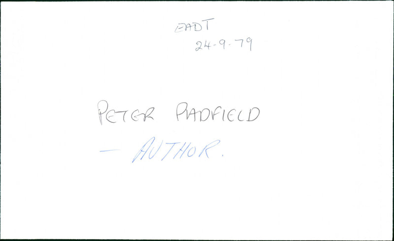 Peter Padfield - Vintage Photograph