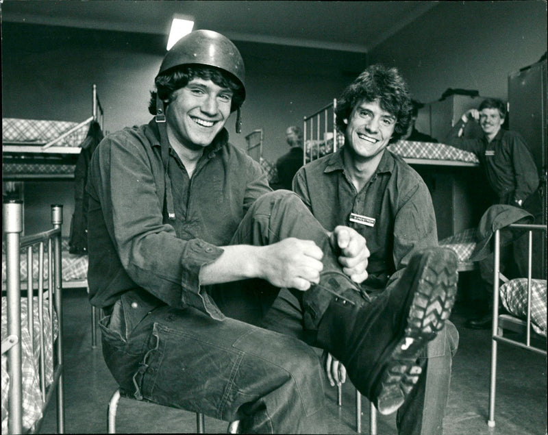 Patrik Sundström och Peter Sundström, ishockeyspelare - Vintage Photograph