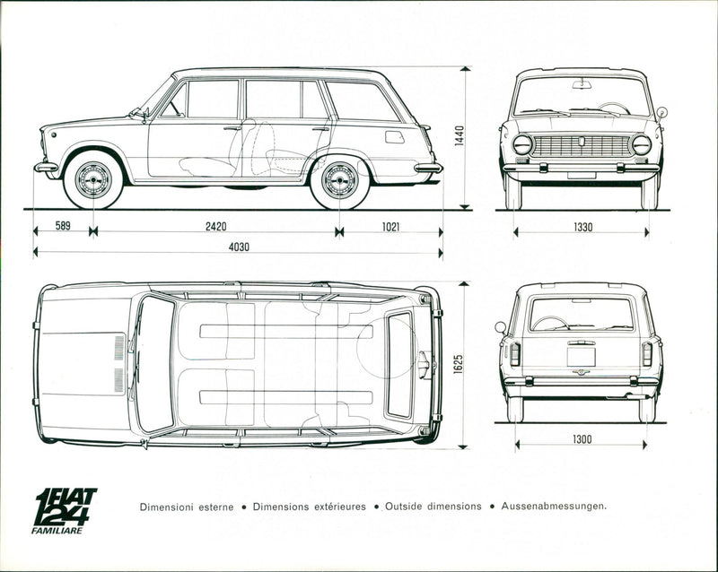 Fiat 124 - Vintage Photograph