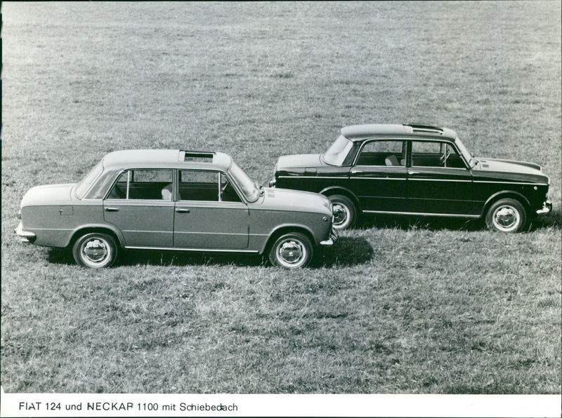 Fiat 124 and Neckar 1100 - Vintage Photograph