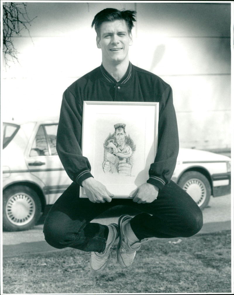 Ishockeyspelaren Jörgen Wikström - Vintage Photograph