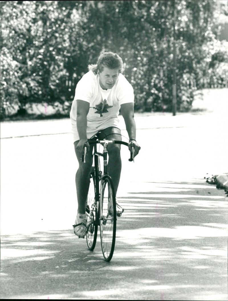 Markus Åkerblom, ishockey Björklöven Umeå - Vintage Photograph