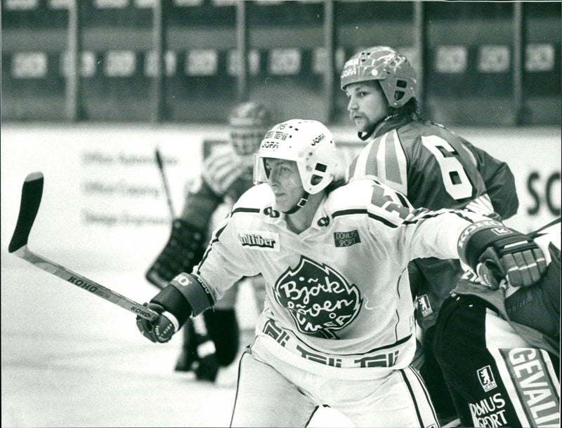Björn Åkerblom, ishockey Björklöven Umeå - Vintage Photograph