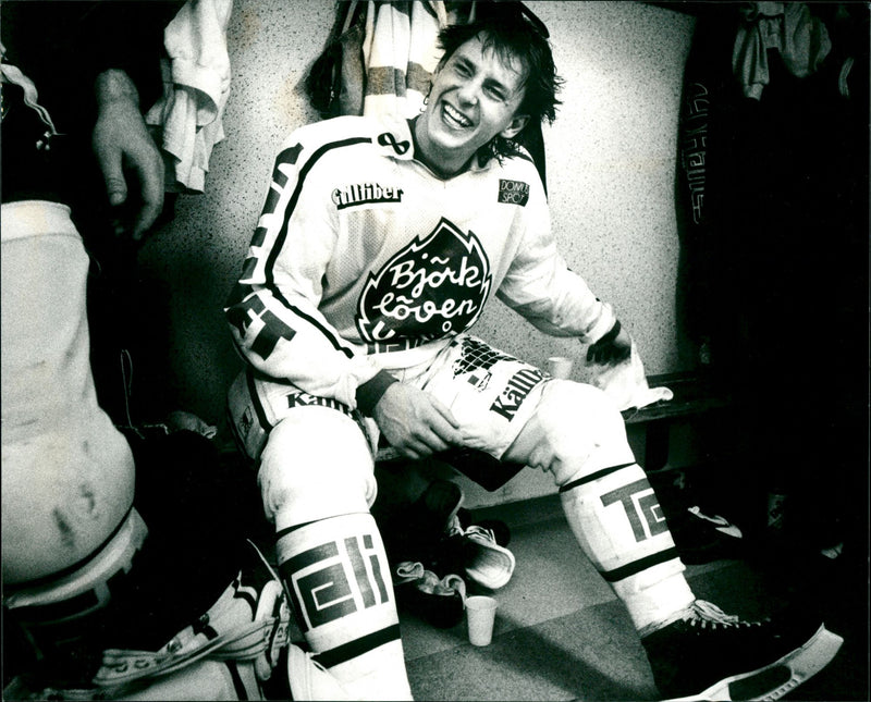 Björn Åkerblom, ishockeyspelare Björklöven Umeå - Vintage Photograph