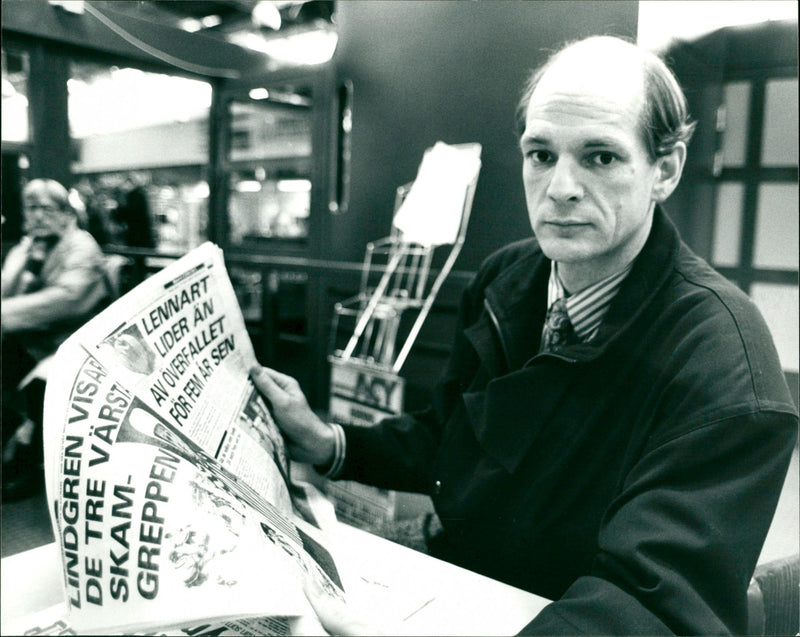 John Slettvoll, ishockeytränare Lugano - Vintage Photograph