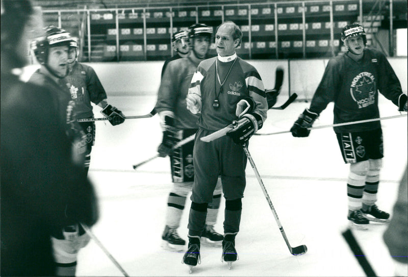 John Slettvoll, ishockeytränare Lugano - Vintage Photograph