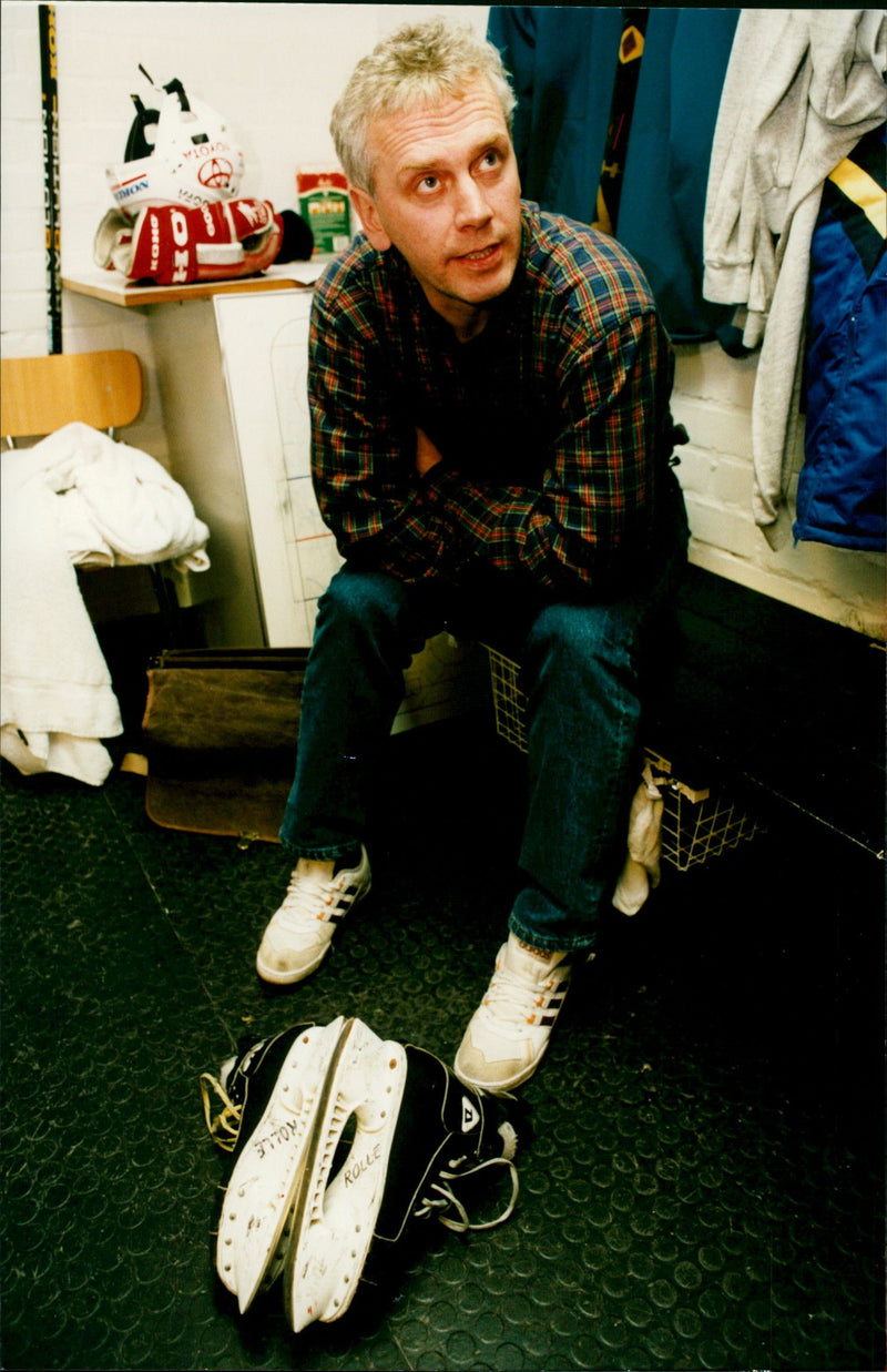 Roland Stoltz, tränare Björklöven ishockey - Vintage Photograph