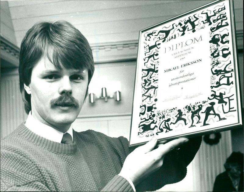 Mikael Ericsson with a diploma - Vintage Photograph
