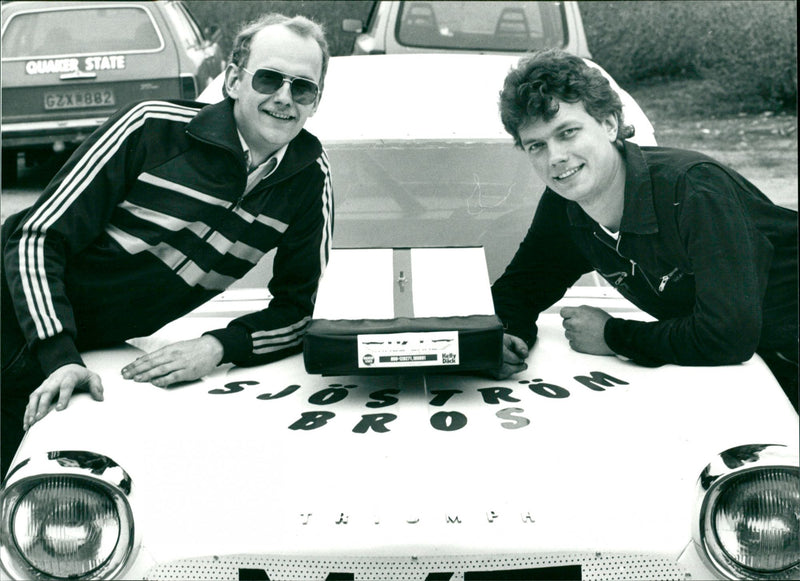 Tord Sjöström and Martin Sjöström, motorsport - Vintage Photograph