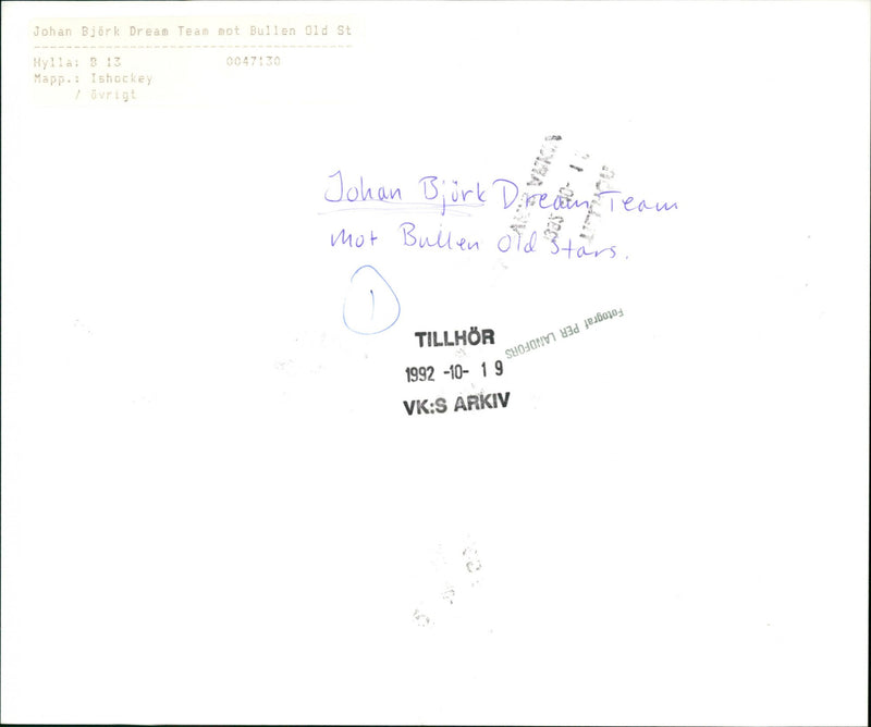 Bullen Old Stars mot Johan Björk Dream Team - Vintage Photograph