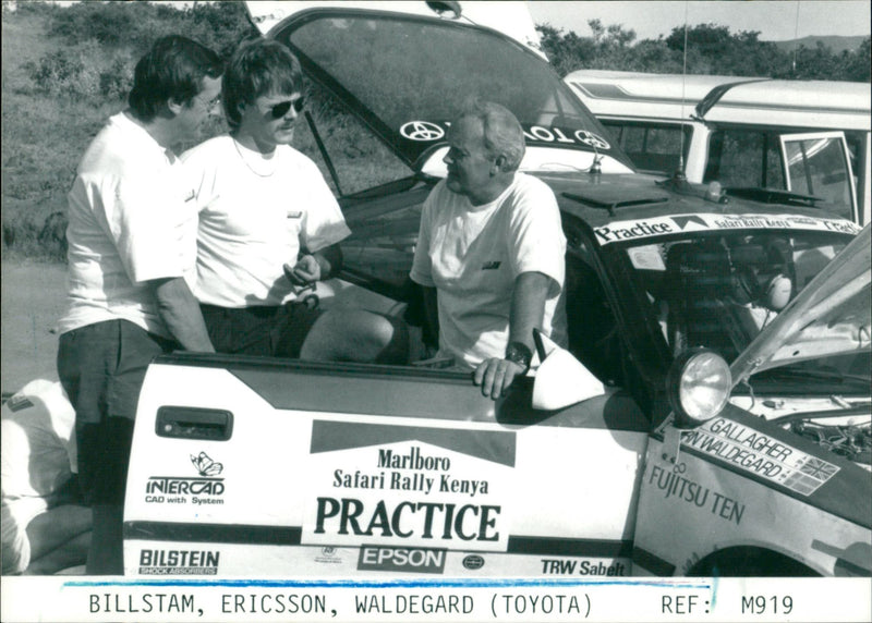 Claes Billstam, Mikael Ericsson and Björn Waldegård - Vintage Photograph