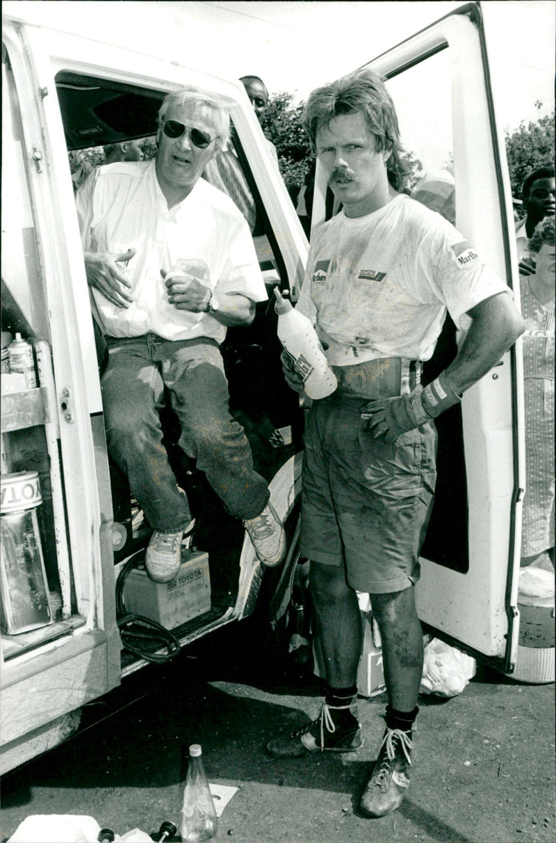 Mikael Ericsson and Ove Andersson on the Safari Rally - Vintage Photograph