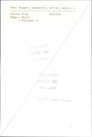 Anki Bagger - Vintage Photograph