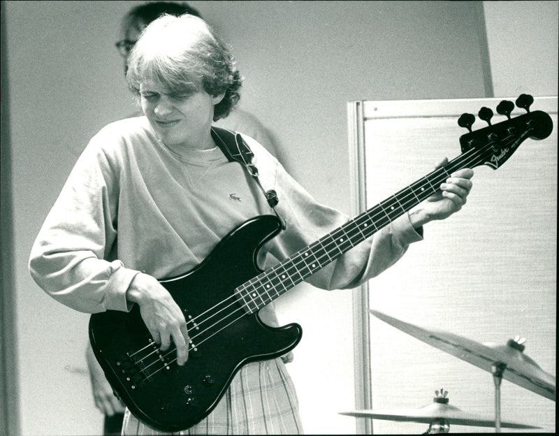 Lars Danielsson, music teacher, jazz course in Holmsund - Vintage Photograph