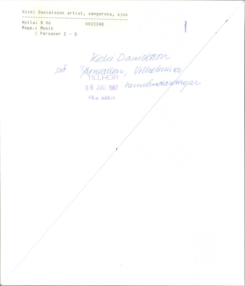 Kicki Danielsson - Vintage Photograph