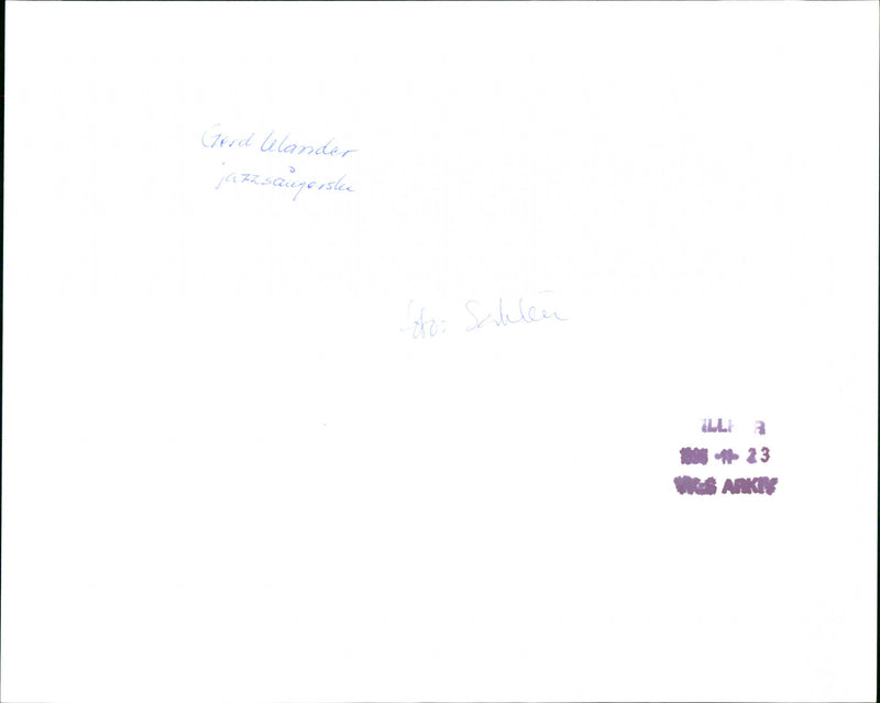 MUSIC PERSONS JAZZ SABLEN ILLI GERD LILACNDER ARKI SALOJERSEE - Vintage Photograph