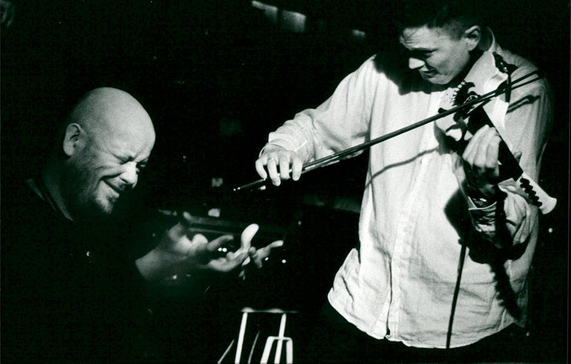 Freddie Wadling and Jonas Lindgren. Fläskkvartetten - Vintage Photograph