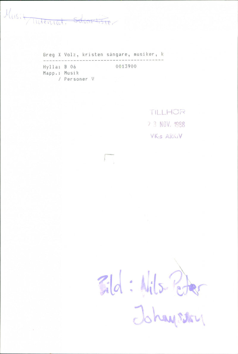 Greg X Volz - Vintage Photograph