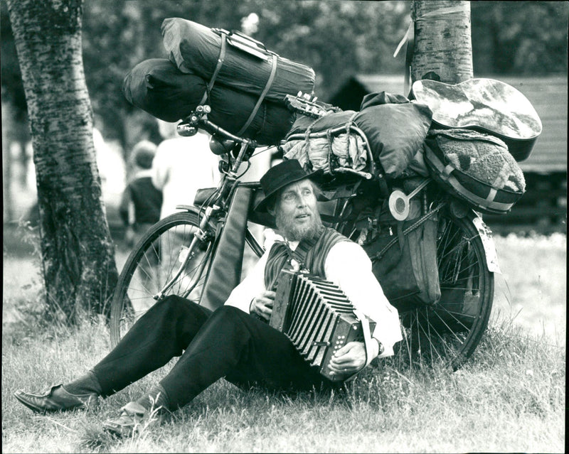 Aarto Wiljamaa, traveling musician - Vintage Photograph