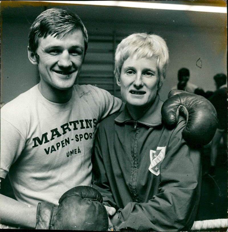 Kenneth Israelsson och Siv Larsson. IFK Umeå - Vintage Photograph