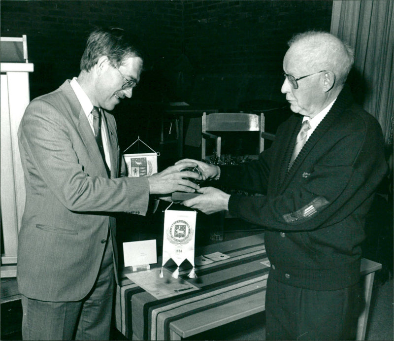 Tegs SK. 90-års jubileum. Robert Ullsten och Torsten Lindberg - Vintage Photograph