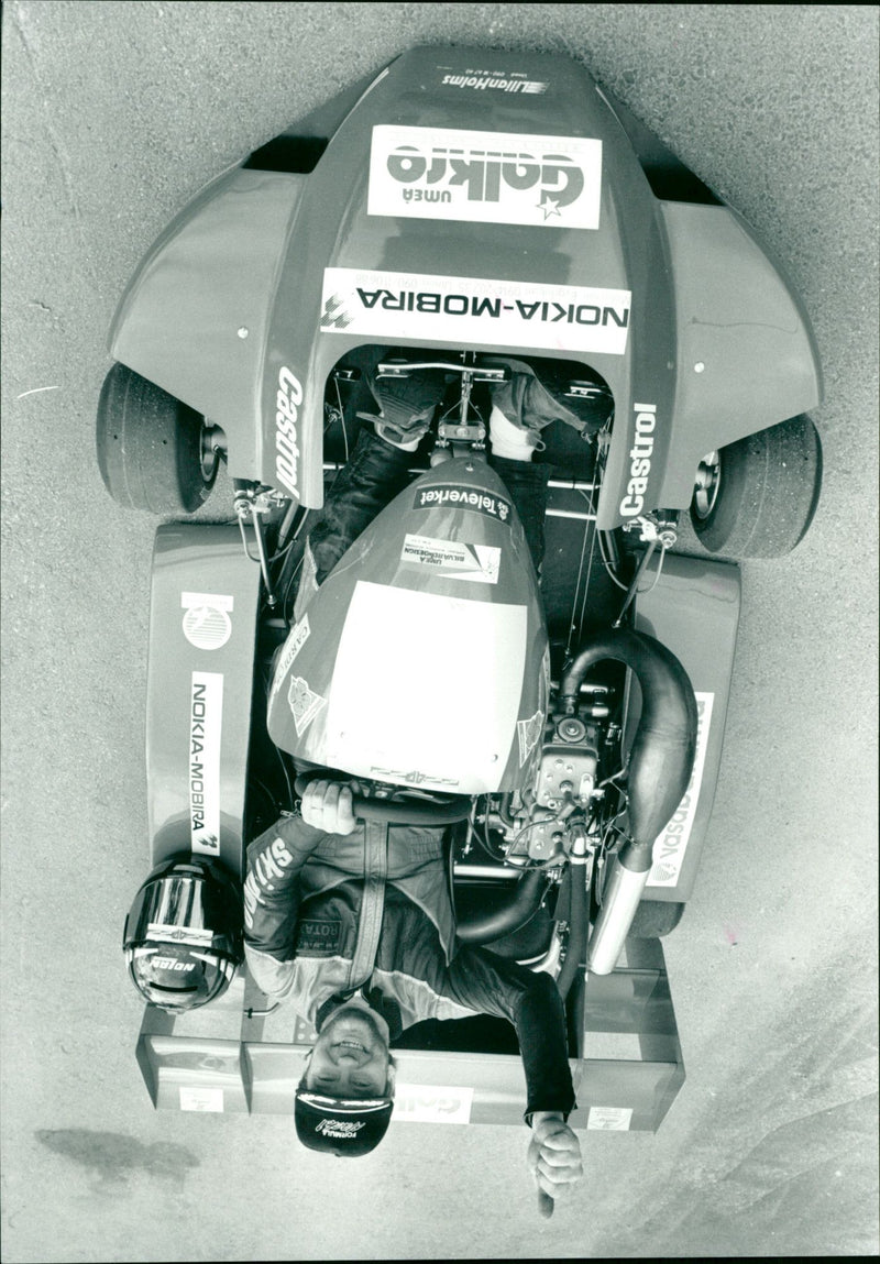 1992 DION DINO VOLVO CASTROL GOKAR SVANEBY ENGINE ARCHIVE GOKART TATE FRANCE - Vintage Photograph