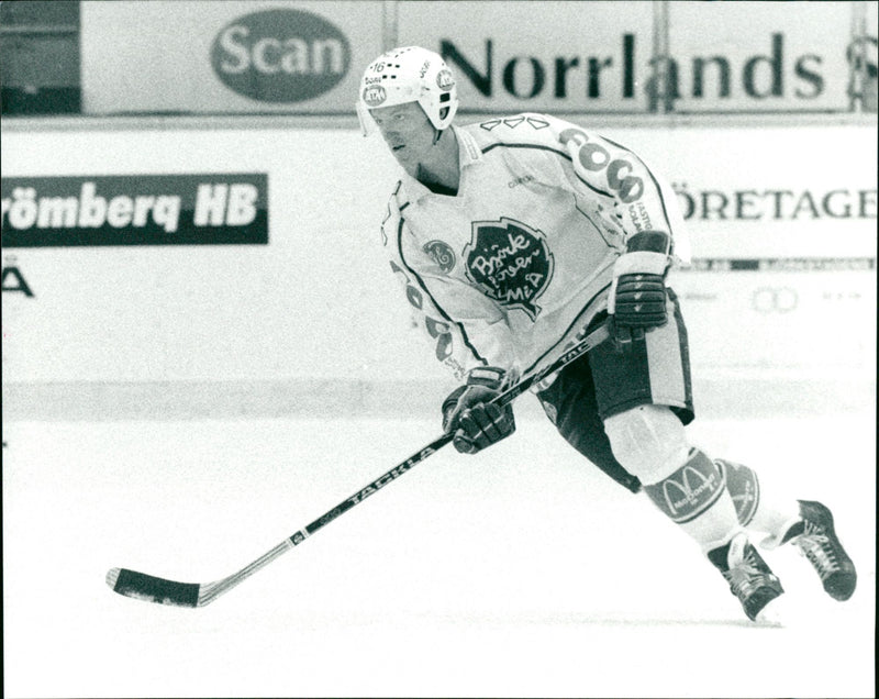 Anders Öqvist, ice hockey player Björklöven - Vintage Photograph