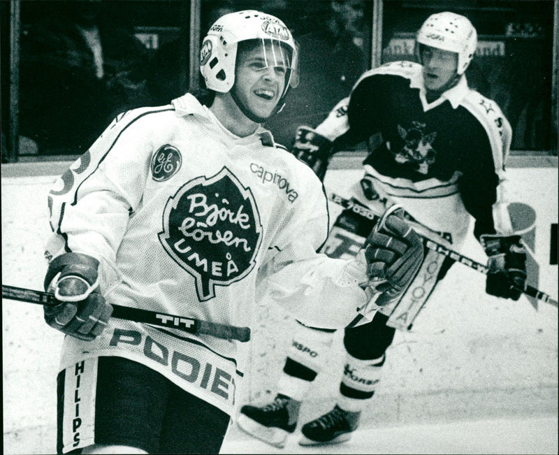 Mattias Öhman, ice hockey player Björklöven - Vintage Photograph