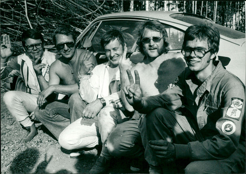 S. Eriksson, G. Nordström, T. Karlsson, S. Marklund, A. Mattson - Vintage Photograph