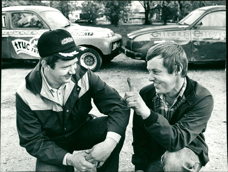 Ture Karlsson and Roland "Grus-Kalle" Brändström - Vintage Photograph