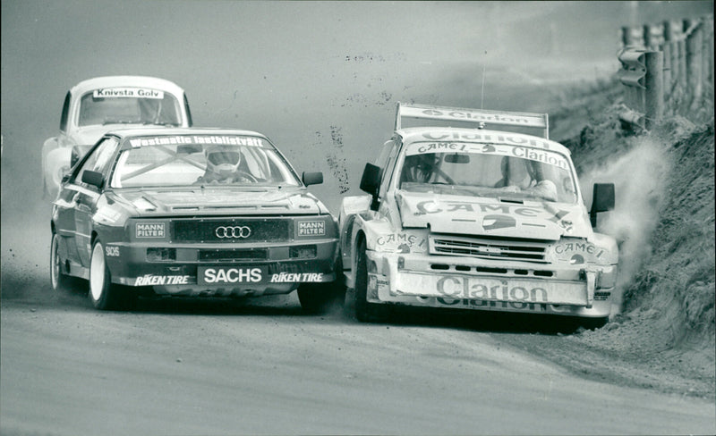 Rallycross-SM competition. Per Eklund - Vintage Photograph