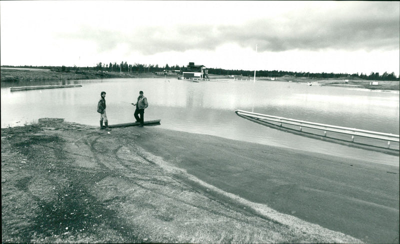 Bussjöbanan översvämmad - Vintage Photograph