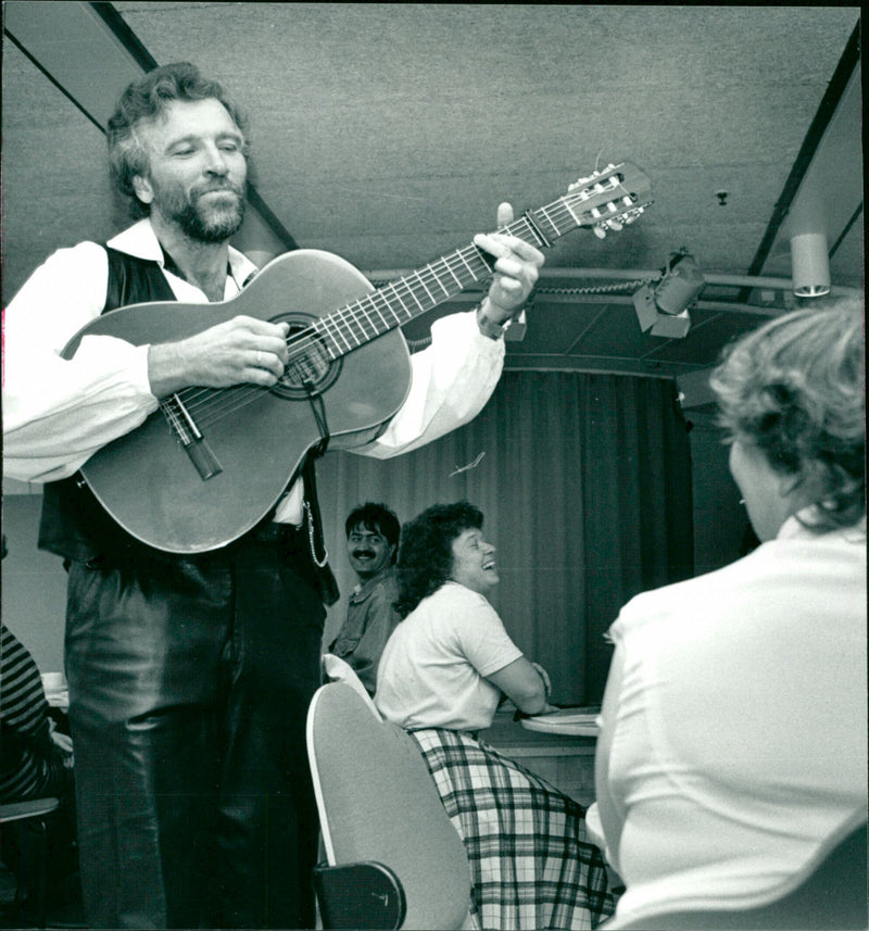 Håkan Streng, Finnish singer-songwriter, troubadour - Vintage Photograph
