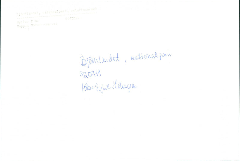 NATURE RESERVE NATIONAL LOTO NATIONALIZE HOLENGREN SYLE PUH BJONLANDET - Vintage Photograph