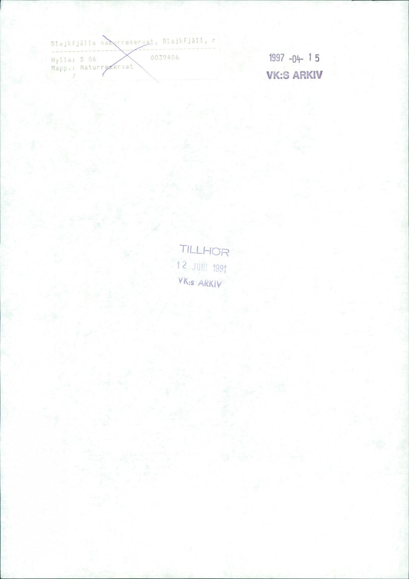 1997 NATURE RESERVE FALLS FOLDER BLAJK ARCHIVE RESERVE BLAJKFJALL NATURE AVAILABLES - Vintage Photograph