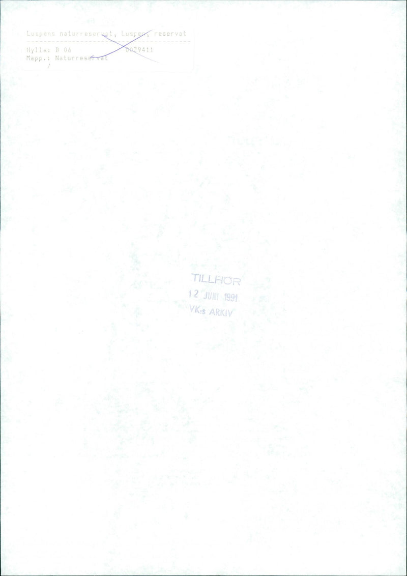 1991 NATURE RESERVE NATURE RESERVED SHELF ARCHIVE RESERVE LUSE NATURE RESERVED VKS LUSPENS - Vintage Photograph