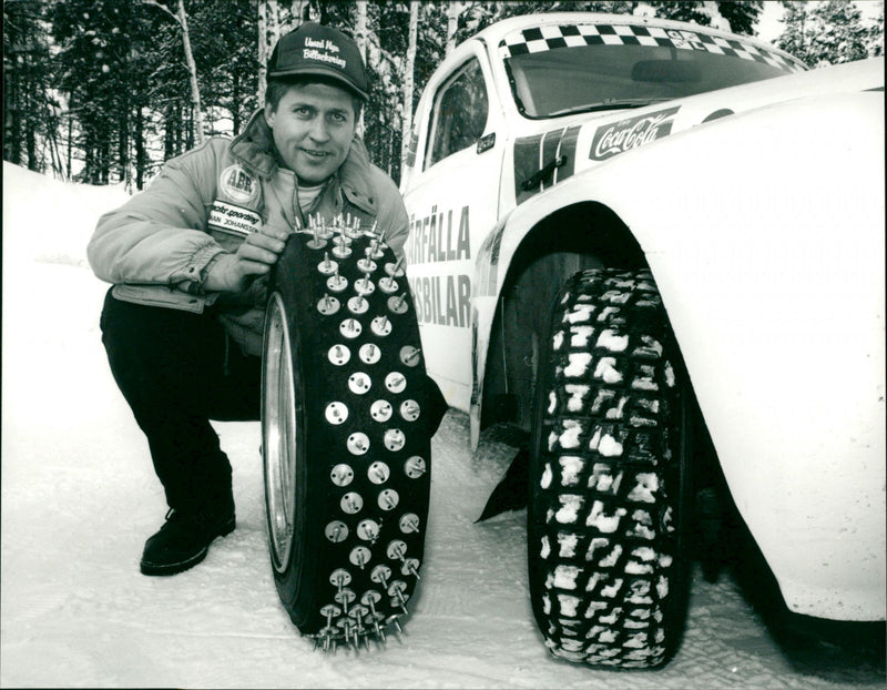 Håkan Johansson, isracing Umeå AK isbana - Vintage Photograph