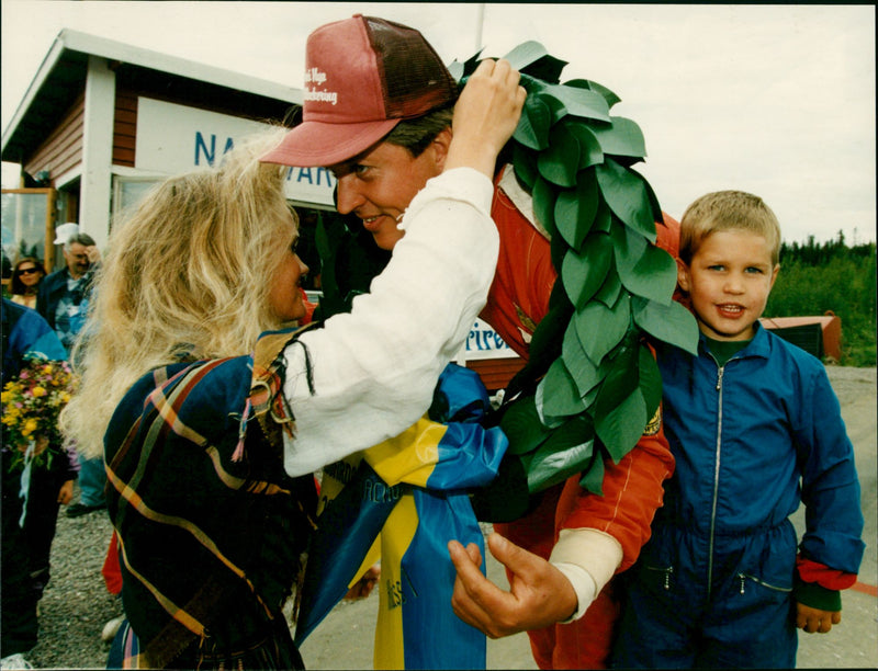 Håkan Johansson, Umeå AK, Back SM seger - Vintage Photograph