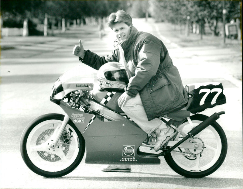 Jan Lundell, RR, Roadracing, Umeå - Vintage Photograph