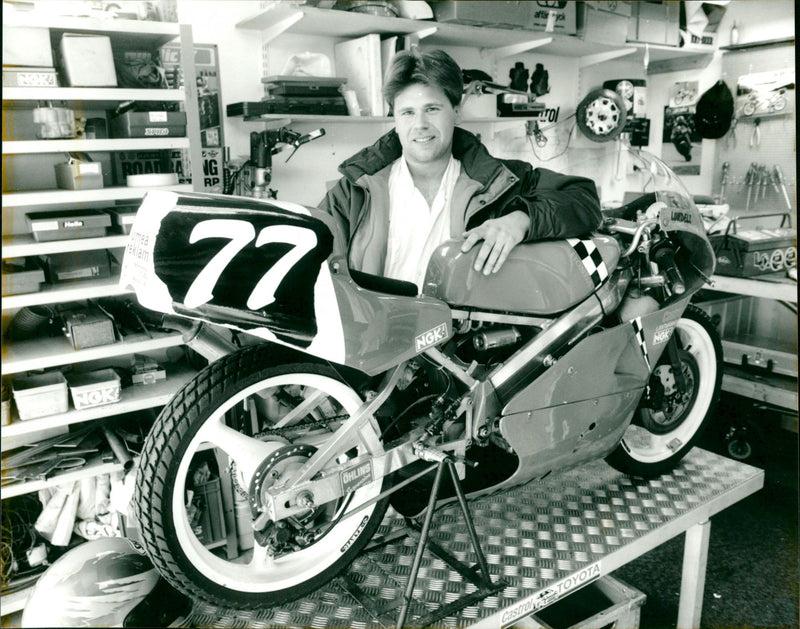 Jan Lundell, RR, Roadracing, Umeå - Vintage Photograph