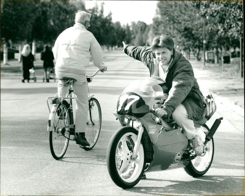 Jan Lundell, RR, Roadracing Umeå - Vintage Photograph