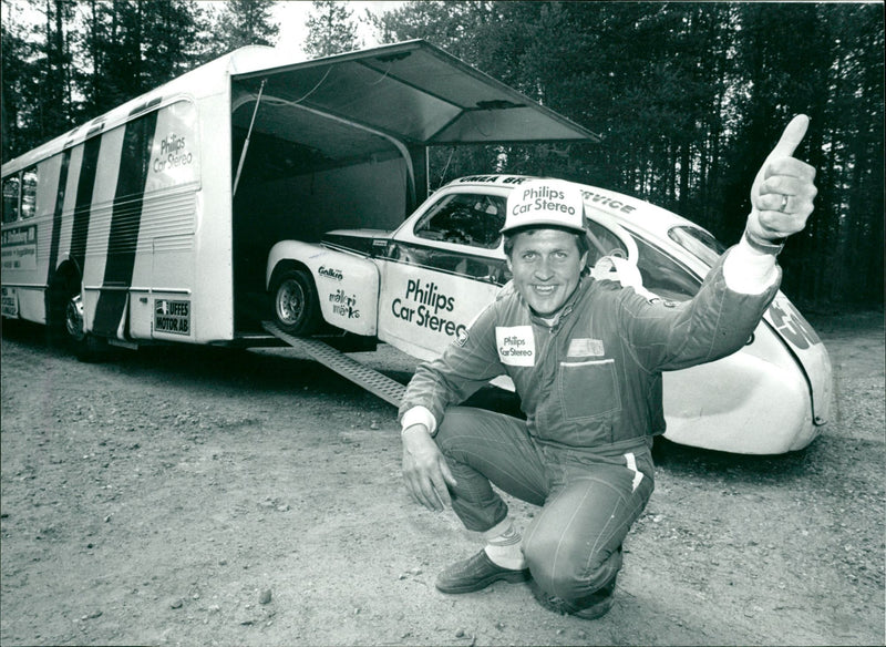 Håkan Johansson, Umeå AK, rallycross - Vintage Photograph