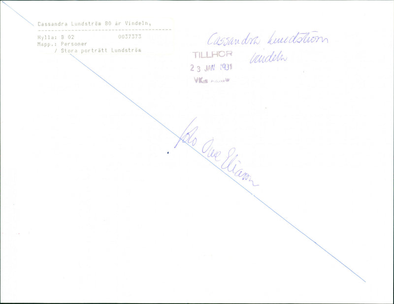 Cassandra Lundström - Vintage Photograph