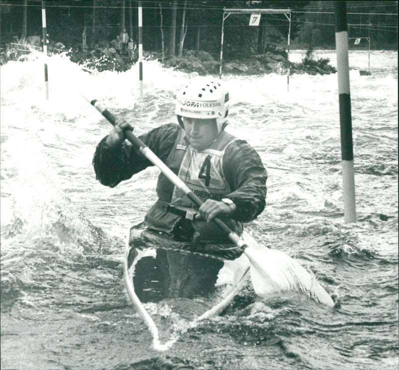 Jan Gustavsson, canoeing, paddling, kayaking - Vintage Photograph