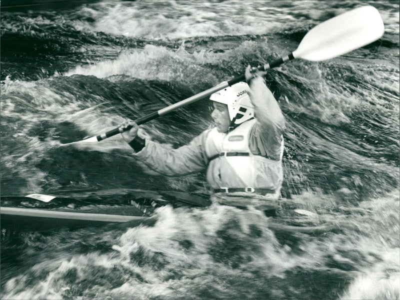 Fredrik Berglund, canoe Åmsele forwarders - Vintage Photograph