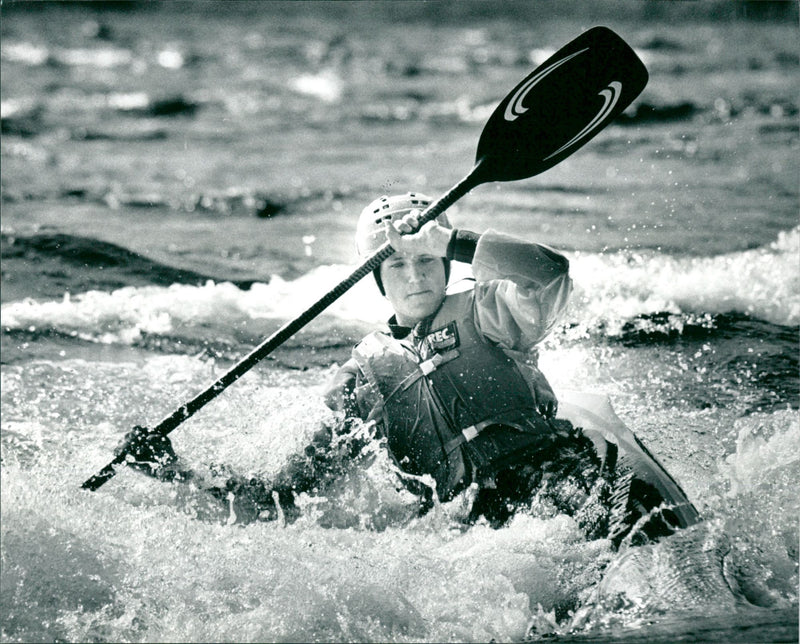 Mats Andersson, Åmsele, canoe slalom - Vintage Photograph