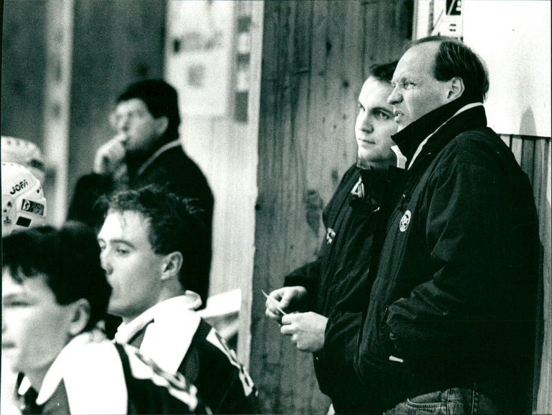 Tommy Sandlin och Tomas Wallgren, Tegs SK ishockey - Vintage Photograph