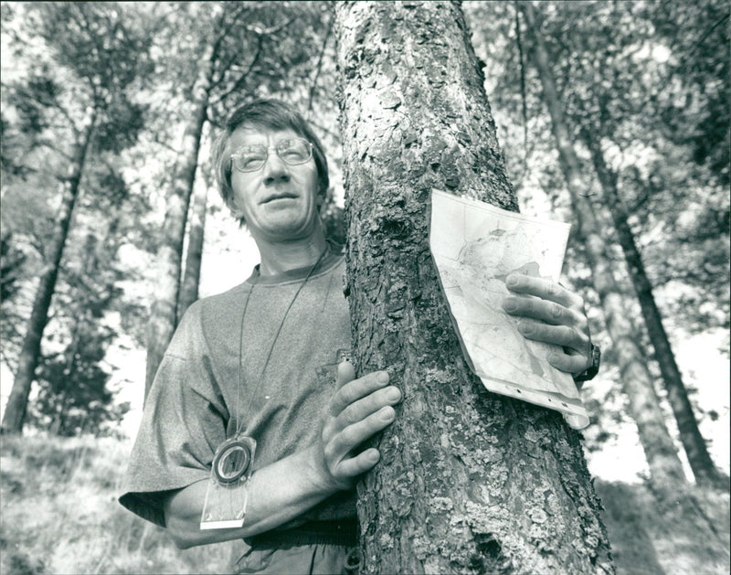 Signar Eriksson, orientering, förbundskapten - Vintage Photograph