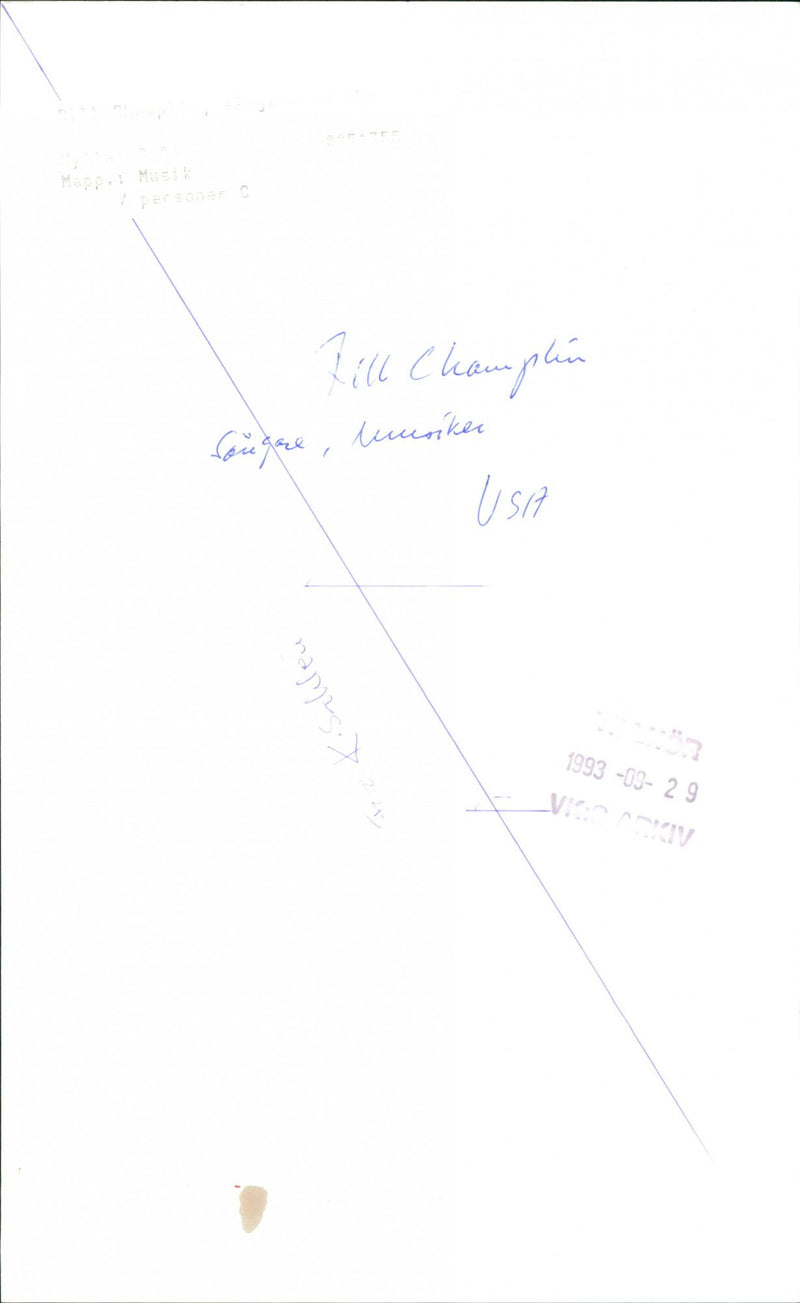 1993 MAPPA CHAMPLIN COUGAR AMES MUSIC VKMXIV MERKER - Vintage Photograph