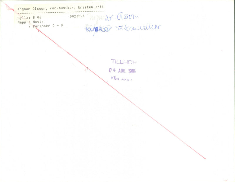 1986 ROUTEILLE AKI MUSICIAN CHRISTIAN SSON PEOPLE KUPIER MUSI - Vintage Photograph